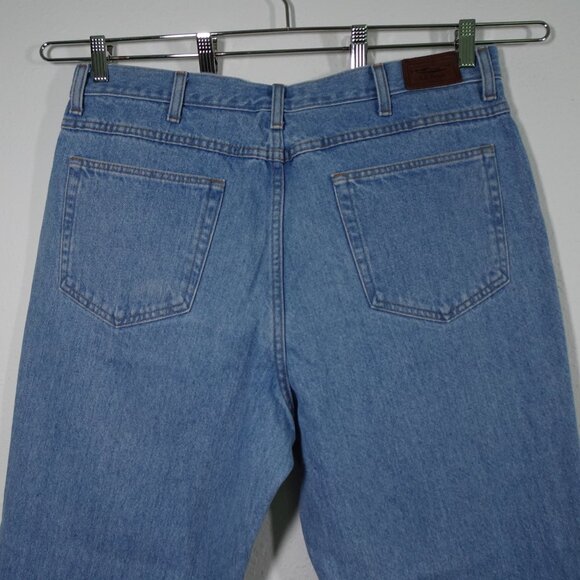 LL Bean Denim Jeans Men's Size 38x32 Blue Cotton Classic Fit - Picture 6 of 9